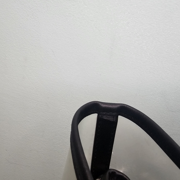 NWT MCM Portuna Medium Clear Graphic Logo Aren Cube Leather Trim Shopper Tote - Picture 10 of 17